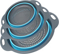 Aldaskad Collapsible Colander Set 3 Pack Space Saving Kitchen Strainers