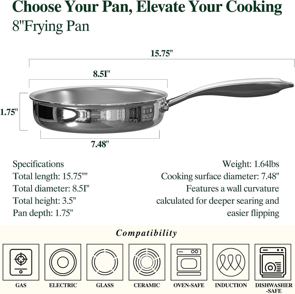 Aldaskad Stainless Steel Mixing Bowls Set with Airtight Lids