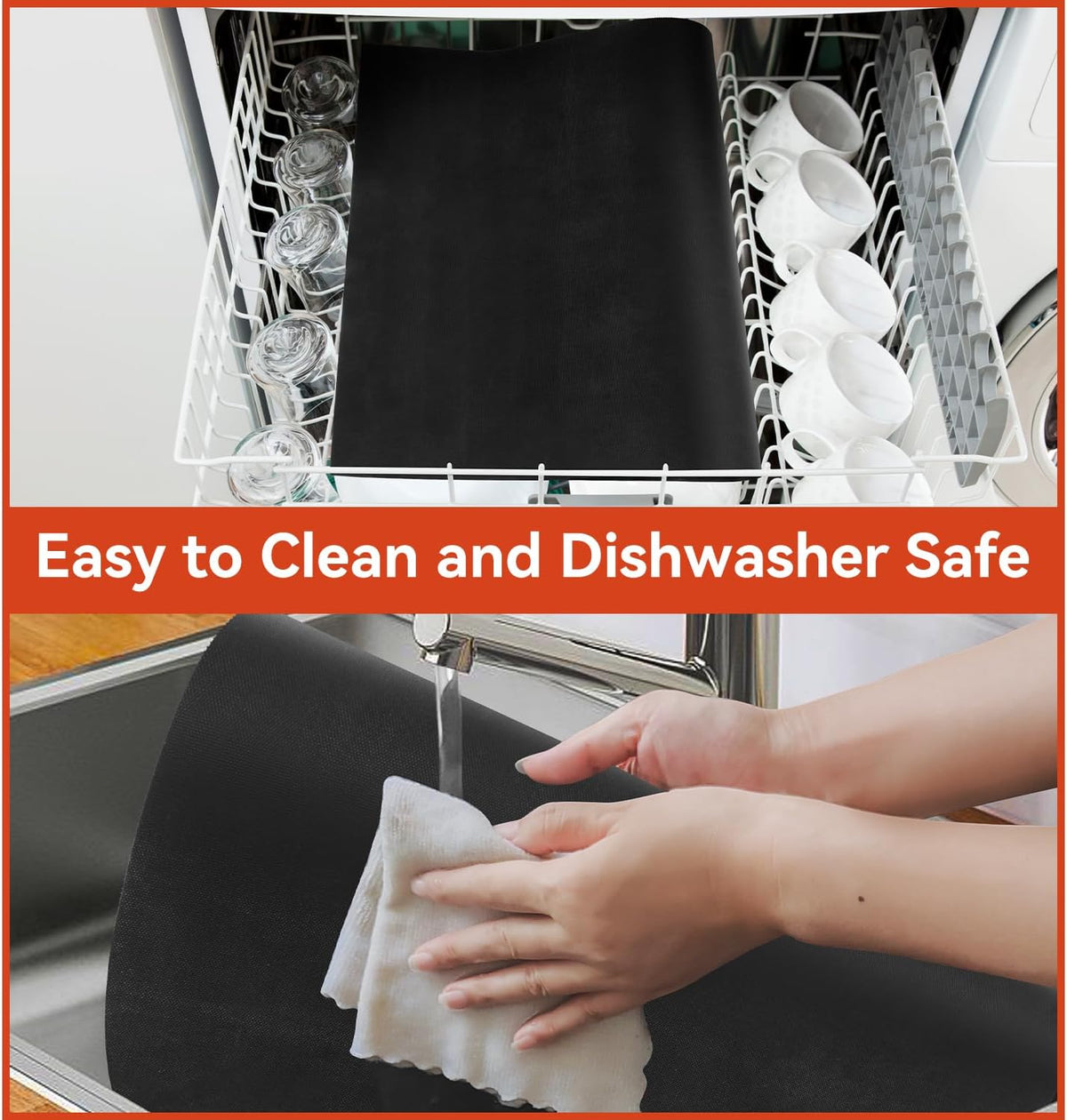 Aldaskad Kitchen Essentials Oven Liners Reusable Nonstick Heavy-Duty Mats 2-Pack