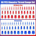 ALDASKAD 80-Piece Nut and Bolt Thread Checker Set (43 SAE & 37 Metric)