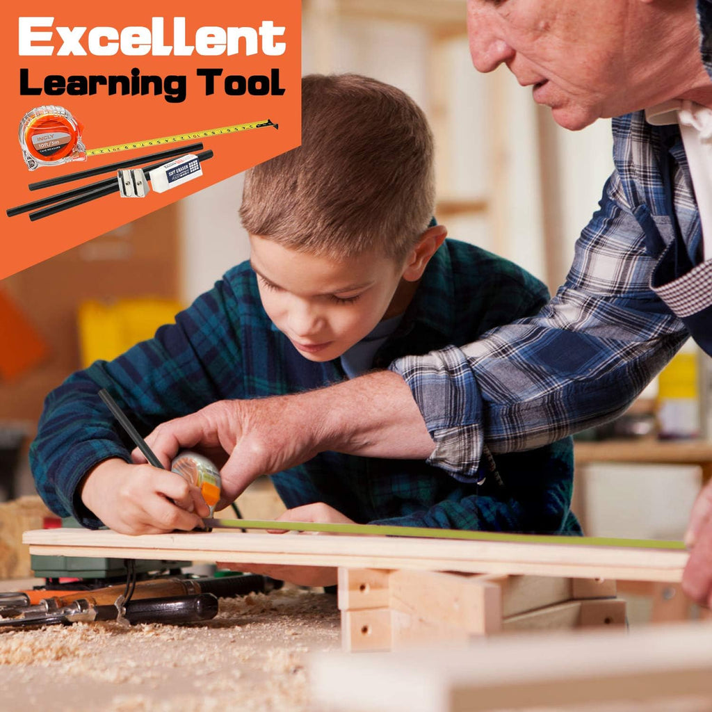 ALDASKAD 18-Piece Kids Real Tool Set with Adjustable Reinforced Tool Belt