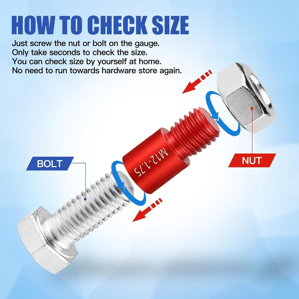 ALDASKAD 80-Piece Nut and Bolt Thread Checker Set (43 SAE & 37 Metric)
