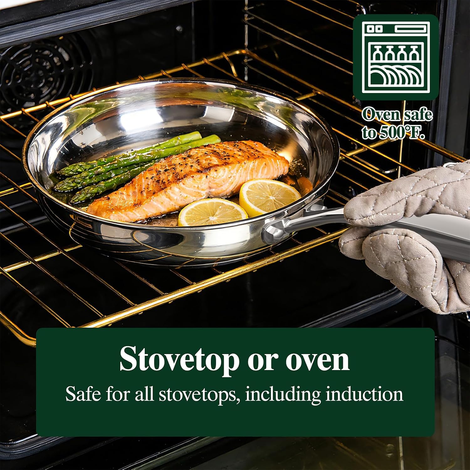 Aldaskad Stainless Steel Mixing Bowls Set with Airtight Lids