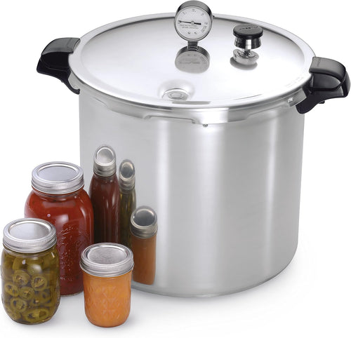 Aldaskad 23 Quart Stainless Steel Pressure Canner Cooker Induction Compatible