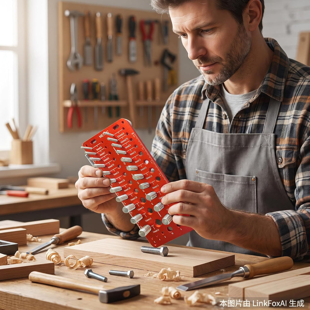 ALDASKAD 2-Piece Nut and Bolt Thread Checker Gauge Set