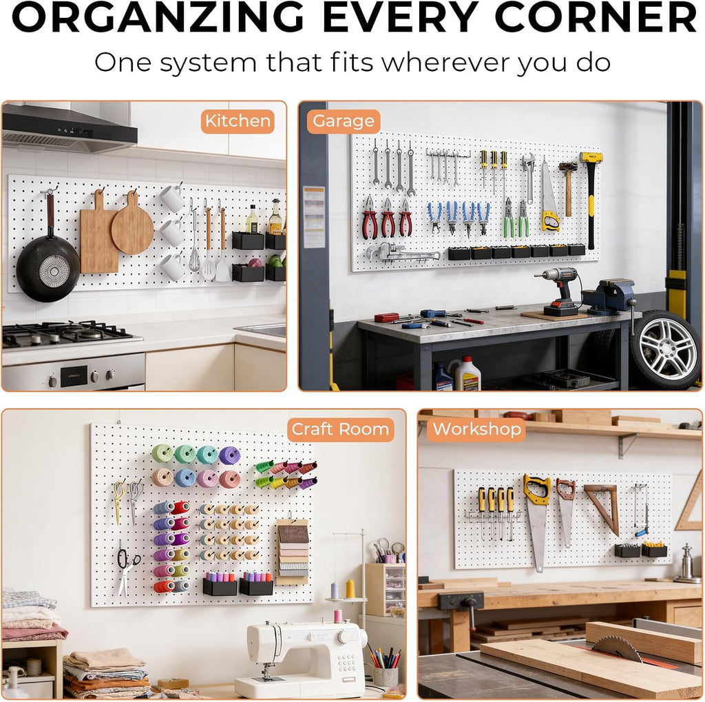 ALDASKAD 120-Piece Pegboard Hooks & Bins Organizer Accessory Kit