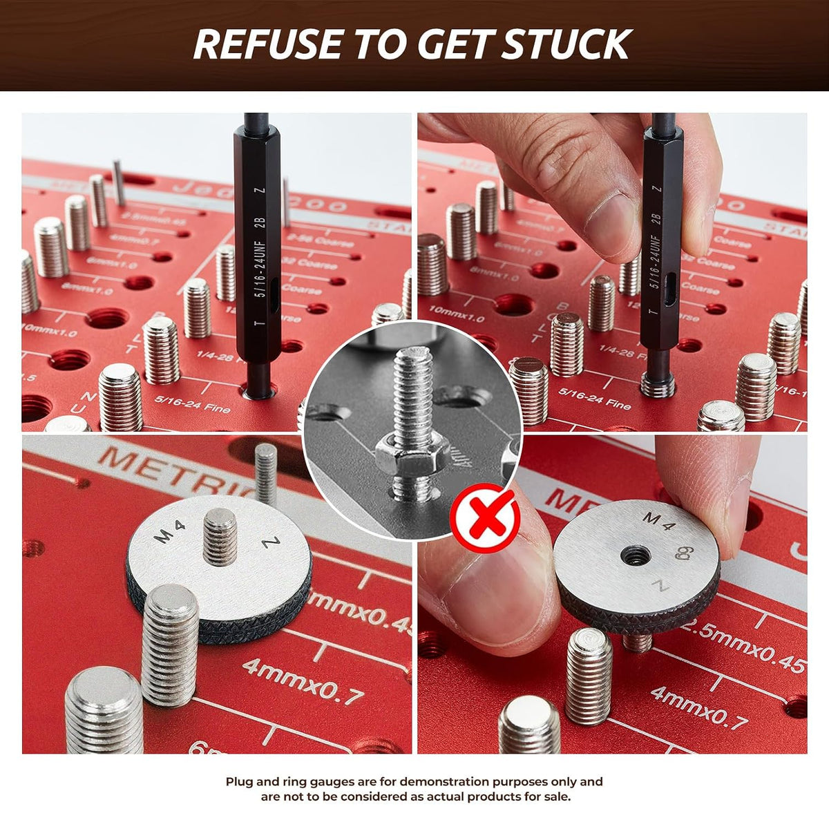 ALDASKAD 44-Size Nut & Bolt Thread Checker Board with Optimized Spacing
