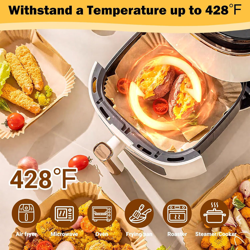 Aldaskad Non-Stick Air Fryer Disposable Paper Liners