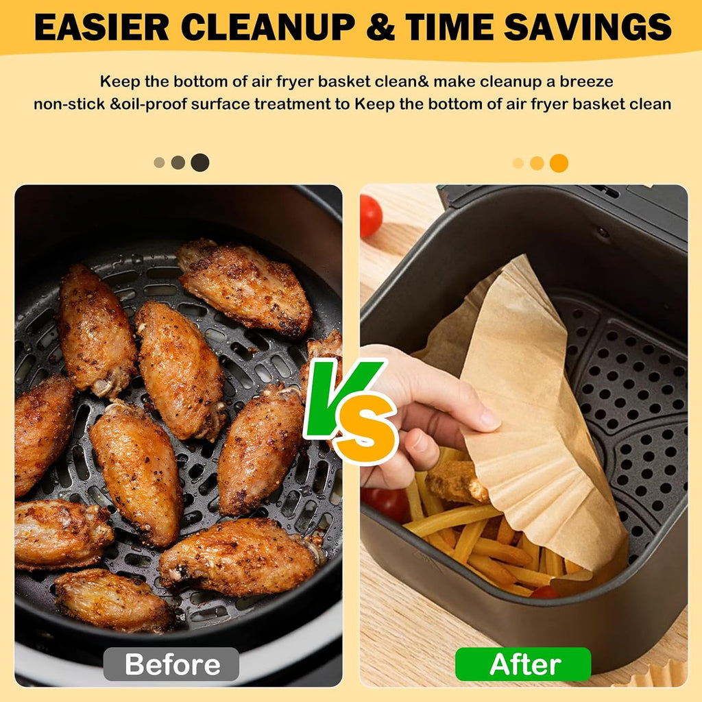 Aldaskad Non-Stick Air Fryer Disposable Paper Liners