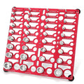 ALDASKAD 55-Size Nut and Bolt Thread Gauge & Drill Bit Checker Board