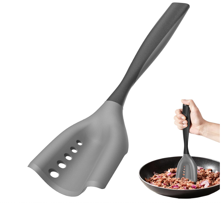 Aldaskad Premium Heat-Resistant Meat Chopper and Ground Beef Smasher for Non-Stick Cookware