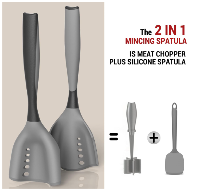 Aldaskad Premium Heat-Resistant Meat Chopper and Ground Beef Smasher for Non-Stick Cookware