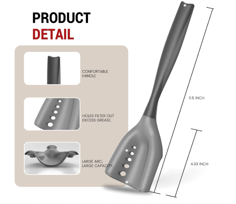Aldaskad Premium Heat-Resistant Meat Chopper and Ground Beef Smasher for Non-Stick Cookware