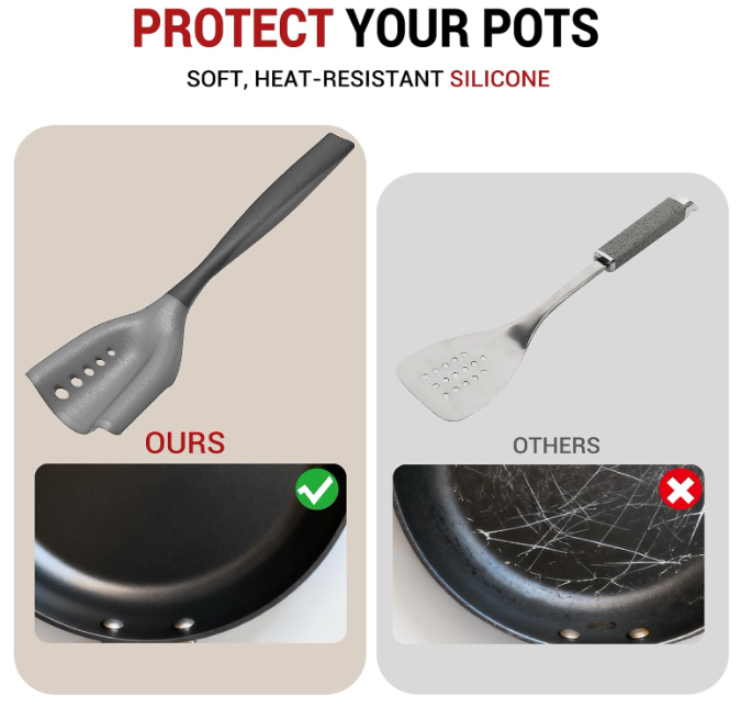 Aldaskad Premium Heat-Resistant Meat Chopper and Ground Beef Smasher for Non-Stick Cookware