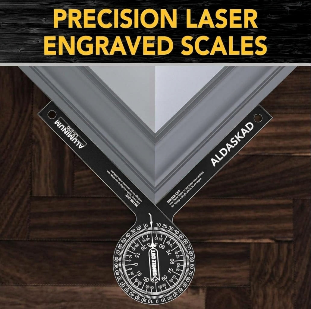 ALDASKAD 7-Inch Precision Aluminum Miter Saw Protractor & Angle Finder