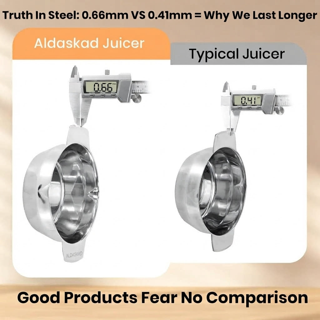 Aldaskad 316L Stainless Steel Lemon Squeezer Manual Citrus Juicer Press