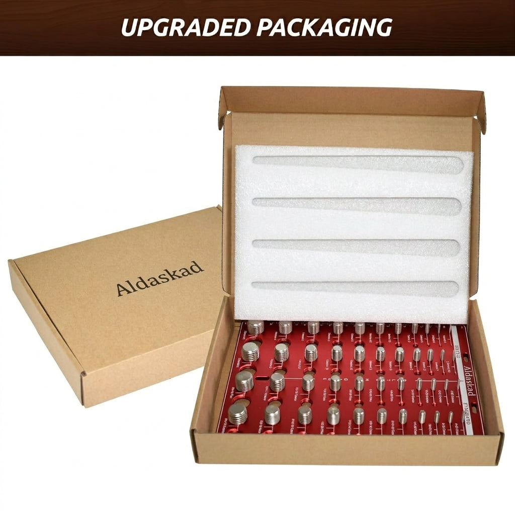 ALDASKAD 44-Size Nut & Bolt Thread Checker Board with Optimized Spacing