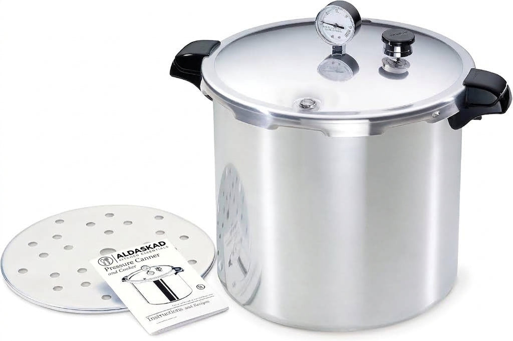 Aldaskad 23 Quart Stainless Steel Pressure Canner Cooker Induction Compatible