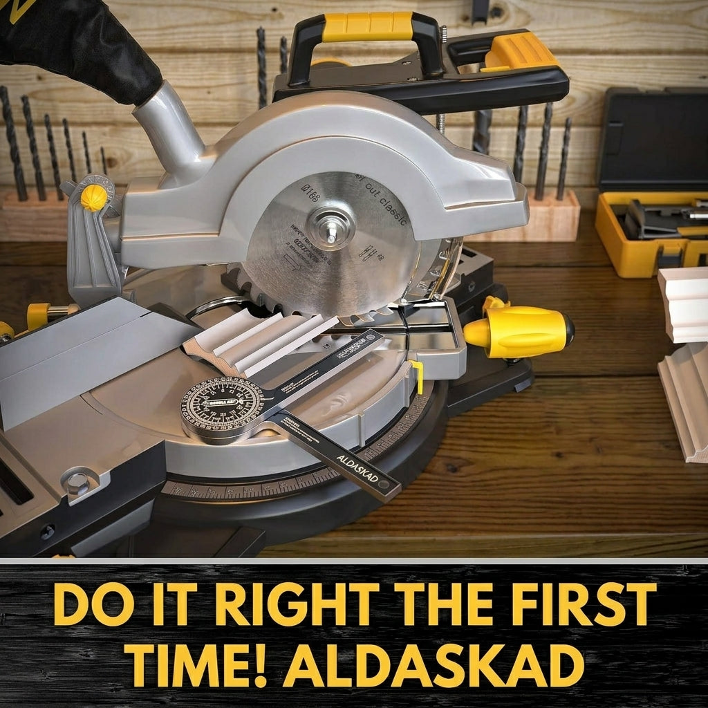 ALDASKAD 7-Inch Precision Aluminum Miter Saw Protractor & Angle Finder