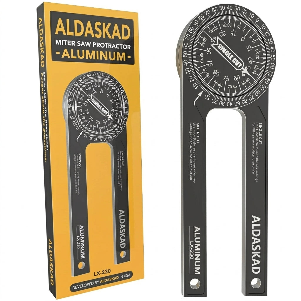 ALDASKAD 7-Inch Precision Aluminum Miter Saw Protractor & Angle Finder