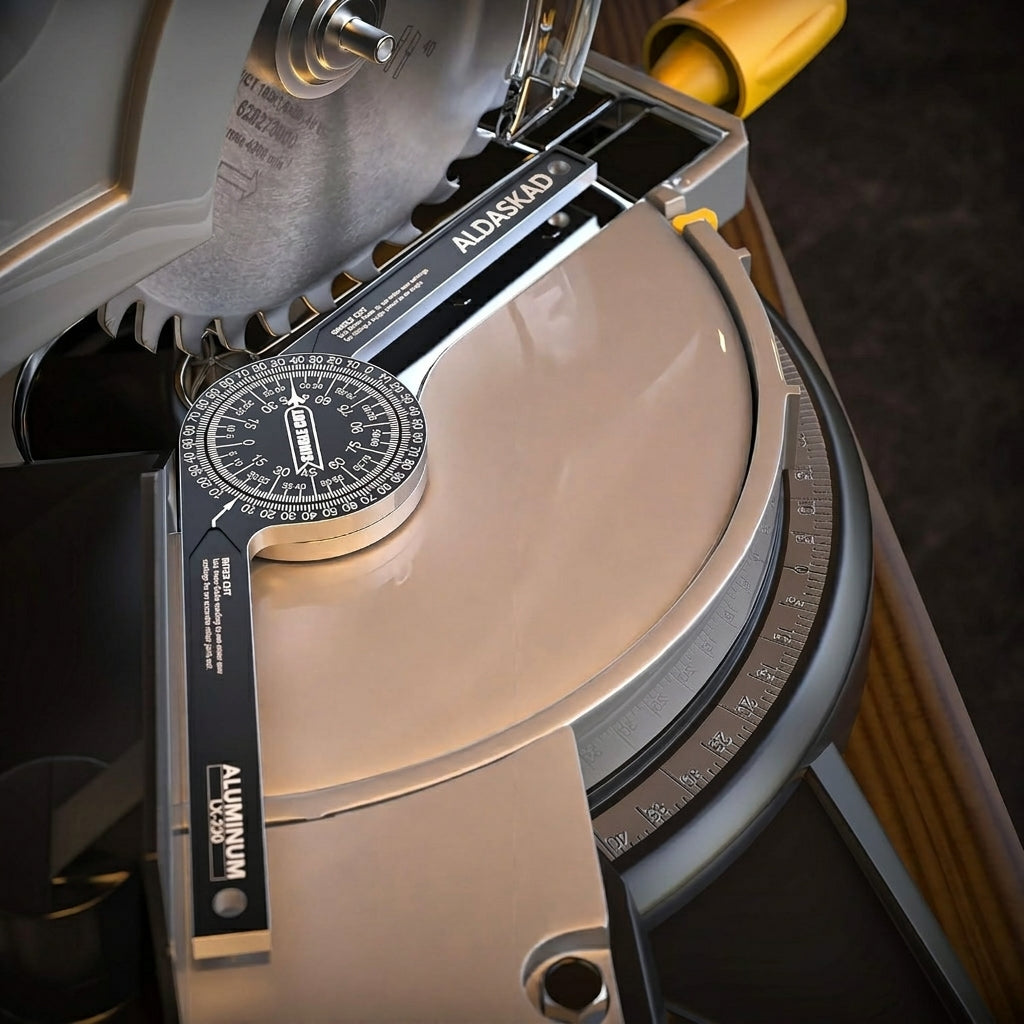 ALDASKAD 7-Inch Precision Aluminum Miter Saw Protractor & Angle Finder