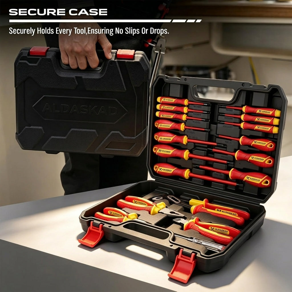 ALDASKAD 18-Piece VDE 1000V Insulated Electrician Tool Set