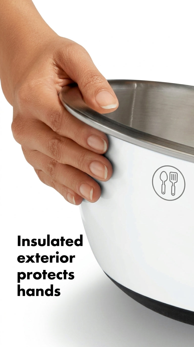 Aldaskad 3-Piece Stainless Steel Mixing Bowls Set