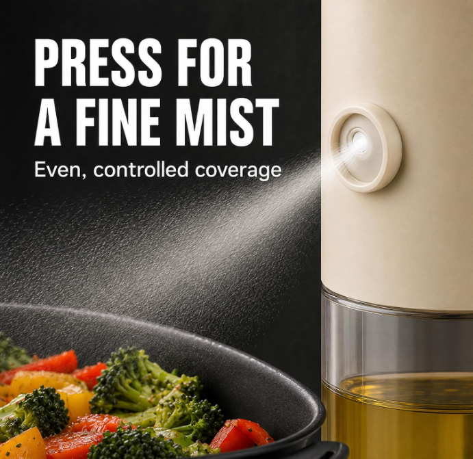 Aldaskad Glass Olive Oil Sprayer and Dispenser Bottle for Cooking and Air Fryer