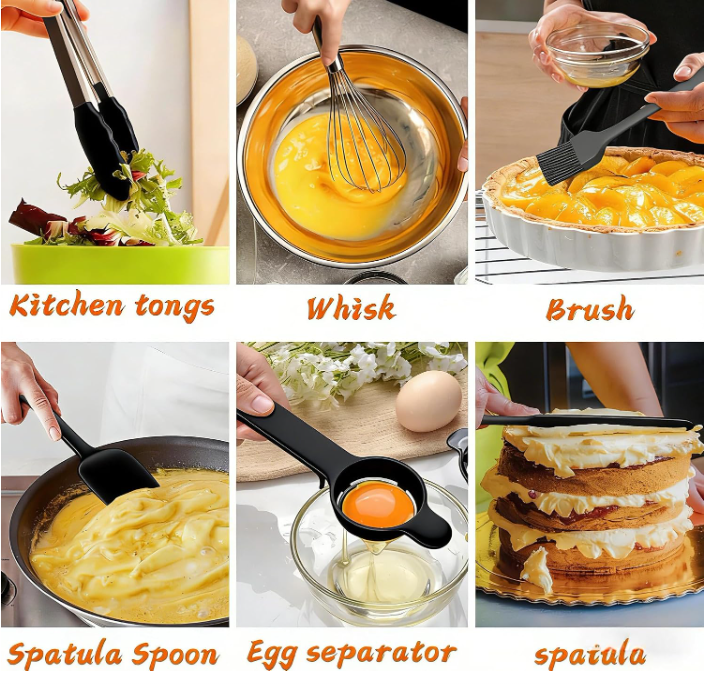 Aldaskad Stainless Steel Mixing Bowls Set with Grater Attachments, Airtight Lids, and Non-Slip Bottoms