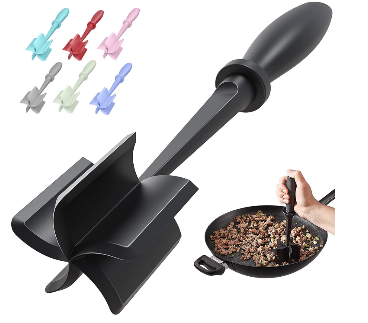 Aldaskad Meat Chopper & Hamburger Smasher – Premium Heat-Resistant Ground Beef Masher for Tacos, Turkey, and Cooking – Non-Stick Kitchen Tool with Ergonomic Handle