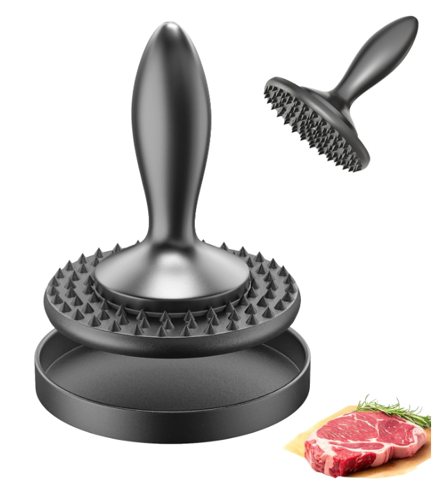 Aldaskad Heavy-Duty Dual-Sided Meat Tenderizer Mallet and Steak Pounder with Ergonomic Grip